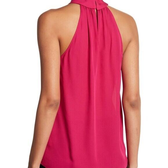 RAMY BROOK Trinity Choker Top Ivory Silk Sleeveless Halter Minimalist - Picture 4 of 13